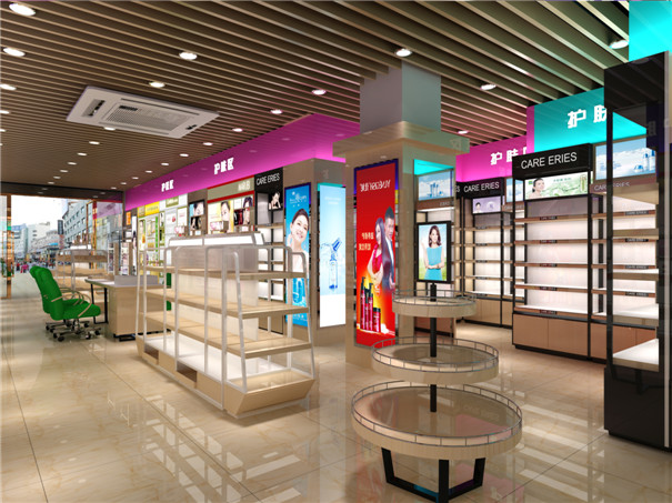 西安化妝品展柜設計